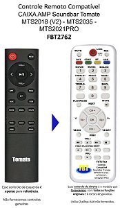 Controle Compatível Soundbar Tomate MTS2018-V2 - MTS2035 Fbt2762