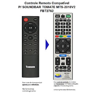 Controle Compatível Soundbar Tomate MTS2018-V2 - MTS2035 Fbt2762
