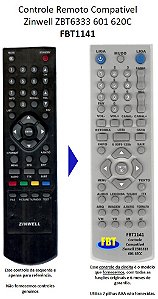 Controle Compat Zinwell Isdb-t Tvdig Zbt633 601 620c Fbt1141