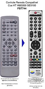Controle Compatível Com Cce Home Hm3200 Rip Fbt744