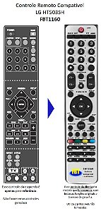Controle Compatível Com LG Hometheater Ht503sh Fbt1160