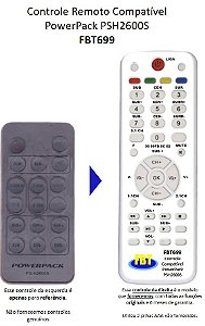 Controle Compativel Com Powerpack Sh2600s Fbt 699