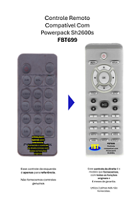 Controle Compativel Com Powerpack Sh2600s Fbt 699