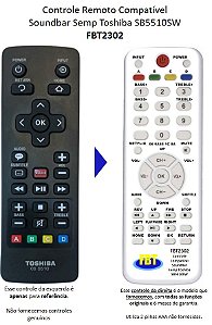 Controle Compativel Com TOSHIBA SOUNDBAR SB5510 FBT2764