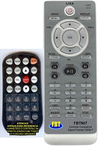 Controle Remoto Compatível Com TV ISDB-T PREMIER ZAPOS 015 FBT907
