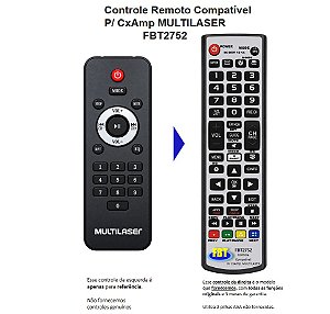 Controle Compatível Com MULTILASER CX AMP FBT2752