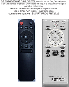 Controle Compatível Com SMART PROJ FBT2772