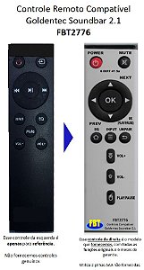 Controle Compatível Com GOLDENTEC CX AMP BT FBT2776