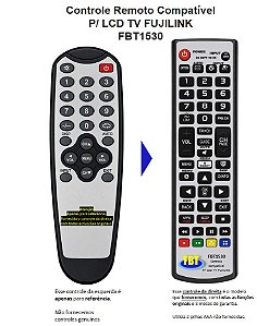 Controle Compatível Com Fujilink Fujion Tv Lcd 19 Fbt1530