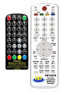 Controle Compativel Com Novum Gc Tv Dig Auto Fbt2079