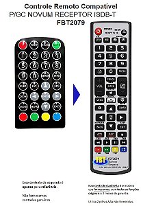 Controle Compativel Com Novum Gc Tv Dig Auto Fbt2079