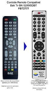 Controle Compatível Com BAK LCD TV PREMIUM FBT2777