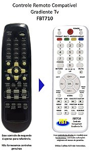 Controle Compatível Com Gradiente Tv Plasma Pl 4281 FBT710