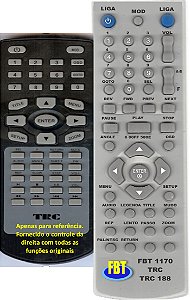 Controle Compativel Trc 188 Som Portatil Usb Fbt 1170