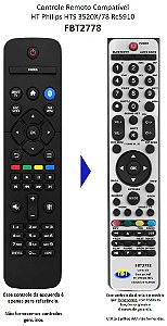 Controle Compatível Para PHILIPS HOME HTS3520X/78 3510 FBT2778