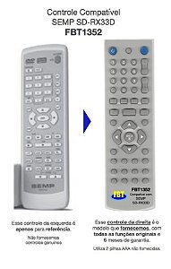 Controle Compativel Com Dvd Semp Sd-rx33d Fbt1352