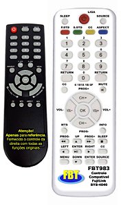 Controle Compatível Com Fujilink Fujion Tv Lcd Fbt983