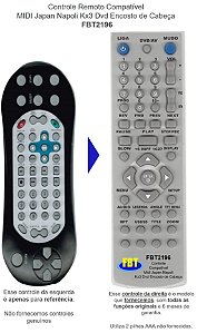 Controle Compatível Com DVD ENCOSTO DE CABEÇA NAPOLI KX3 MIDI JAPAN FBT2196