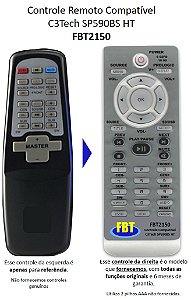 Controle Compatível Com Home Theater C3tech Sp 590bs FBT2150