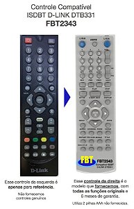 Controle Compatível Com ISDBT D-LINK DTB331 FBT2343
