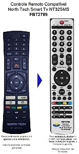 Controle Compatível Com NORTH TECH SMART TV FBT2789
