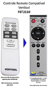 Controle Compatível Com VENTISOL FBT2110