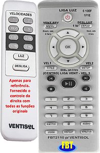 Controle Compatível Com VENTISOL FBT2110