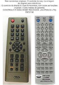 Controle Compatível Com AIWA HOME RM-Z20004 JAX-PK8 (CX-JT8) FBT2198