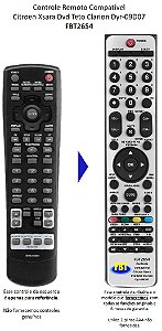 Controle Compatível Com DVD Teto Clarion DYR-09D07 Citroen Xsara FBT2654