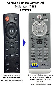Controle Compatível Com SoundBar Multilaser Pulse SP381 FBT2792