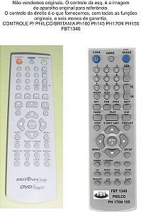 Controle Compativel Com Philco Ph131 125 140 145 160 170155 FBT1340