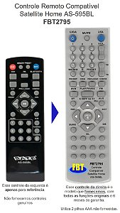 Controle Remoto Compatível Sate Satellite AS-595BL FBT2795