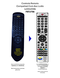 Controle Compatível Com AOC LCDTV LE32W234E FBT2798