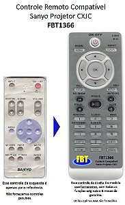 Controle Remoto Compatível c/ Projetor SANYO CXJC FBT1366