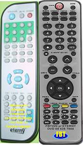 Controle compatível Com ETERNY DVD-7800 FBT220