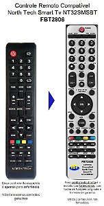 Controle Compatível Com NORTH TECH 32LCD NT32SMSBT FBT2806