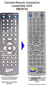 Controle Compatível Com Leadership Ht Dvd 10 FBT2112