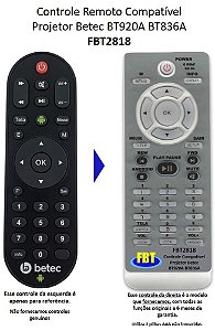 Controle Compatível Com BETEC BT920A BT836A MINI PROJ LED FBT2818