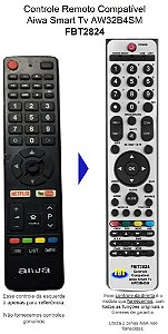 Controle Compatível  Com AIWA SMART TV AW32B4SM FBT2824