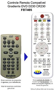 Controle Compatível Com GRADIENTE D 230 CR 230 CR 203 FBT465