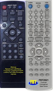 Controle Compatível Com SPEAKER SATE SISTEMA SOM FBT2821