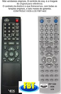 Controle Compatível Com TV LCD VIOS 10 FBT1422