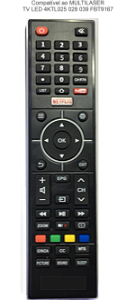 Controle Compatível Com MULTILASER TV LED 4K FBT9167