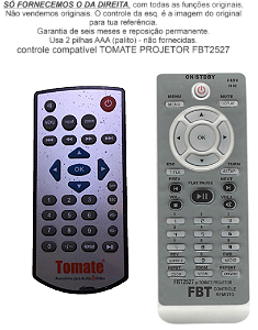 Controle Compatível Com TOMATE PROJETOR FBT2527