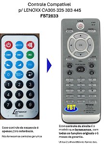Controle Compatível Com LENOXX CX AMP CA305 CA325 CA303 CA445 FBT2833