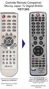 Controle Compatível Com SHURAY JAPAN TV DIG PH500 FBT1265