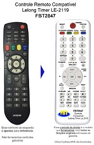 Controle Compatível LELONG TABATA TIMER LE2119 FBT2847