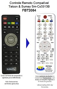 Controle Remoto Compatível Taicon & Sumay Sm-Cs3313B FBT2084