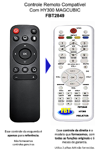 Controle Compatível Com LED PROJECTOR HY300 FBT2849