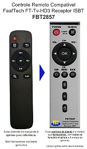 Controle Remoto Compatível FAAFTECH FT-TV-HD3 FBT2857